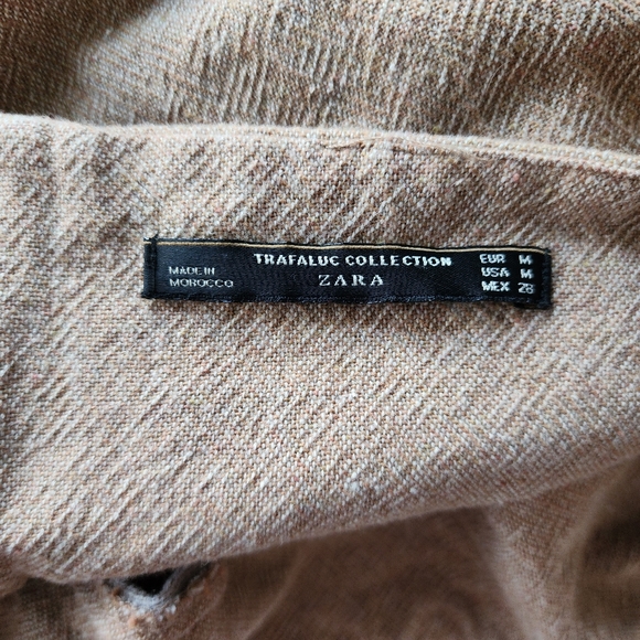 Zara high waist shorts, tan, medium - Picture 3 of 4